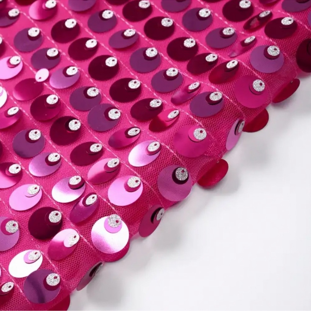 CASA·B Pink Sequin Midi Dress - Picture 8 of 11
